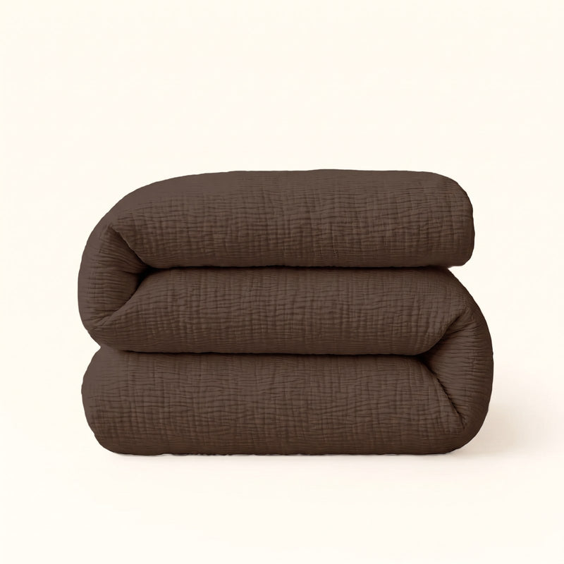 Mousseline Dekbed Chocolade