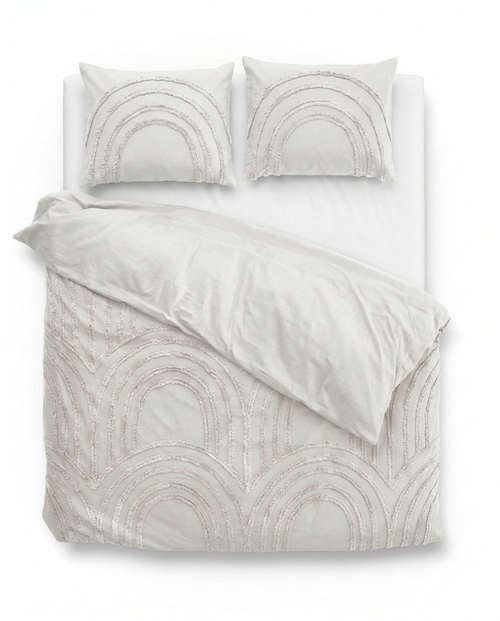 Tufted Curve Dekbed Wit