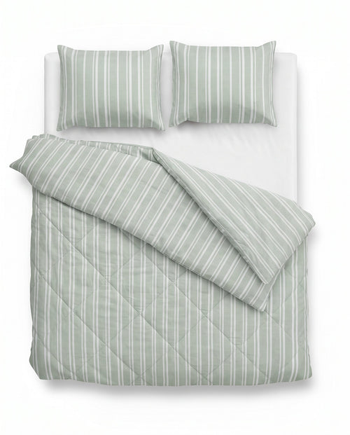 Nano Printed Dekbed Vertigo Green