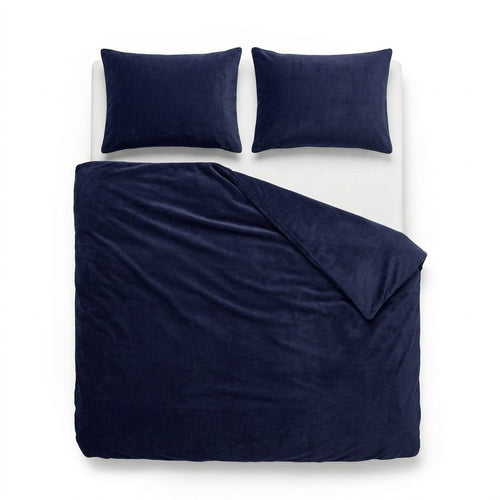 Velvet Dekbedovertrek Donkerblauw