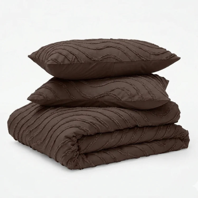 Tufted Waves Dekbed Bruin