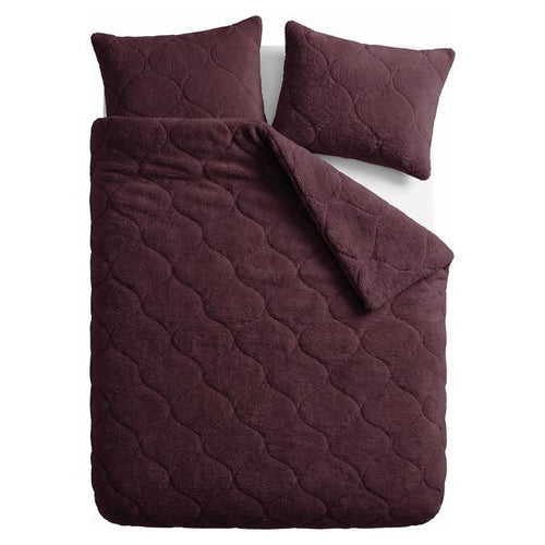 Teddy Dekbed Bordeaux