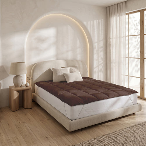 VANBRUINN Wasbare Oplegmatras Chocolade