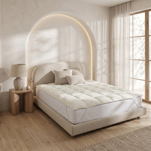 VANBRUINN Wasbare Oplegmatras Creme