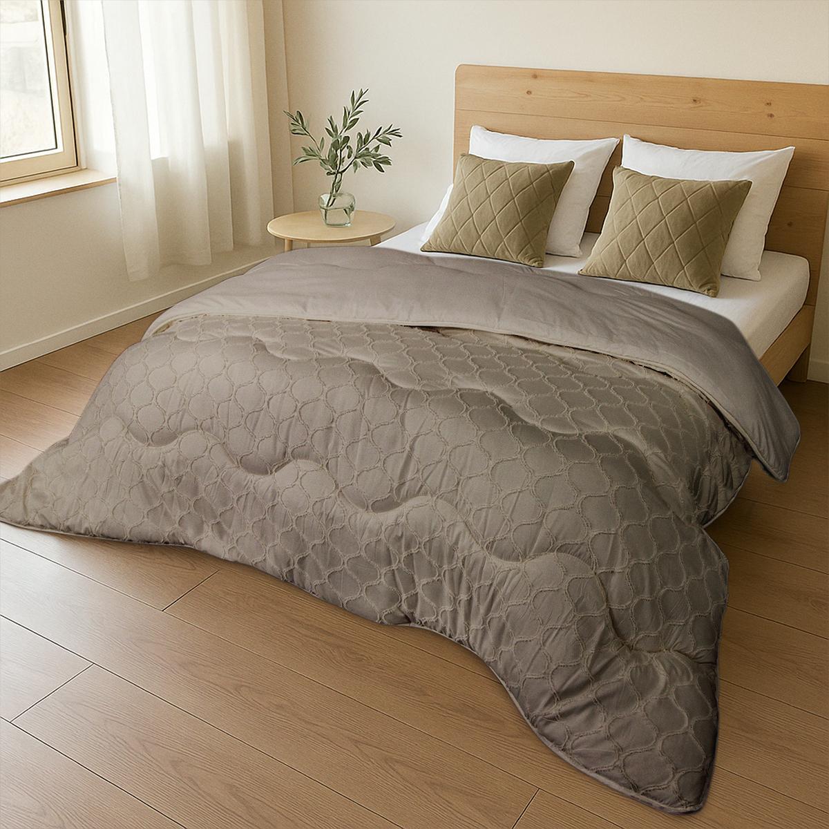 Tufted Curve dekbed Taupe