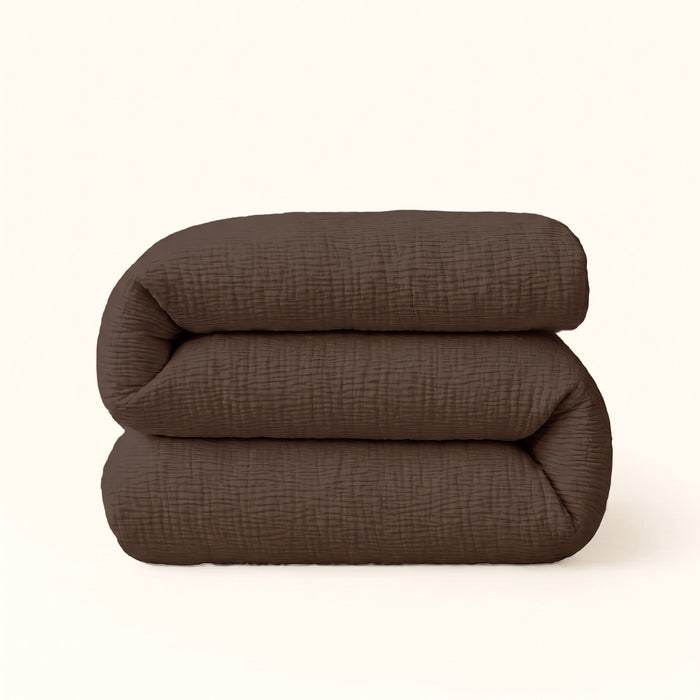 Mousseline Dekbed Chocolade