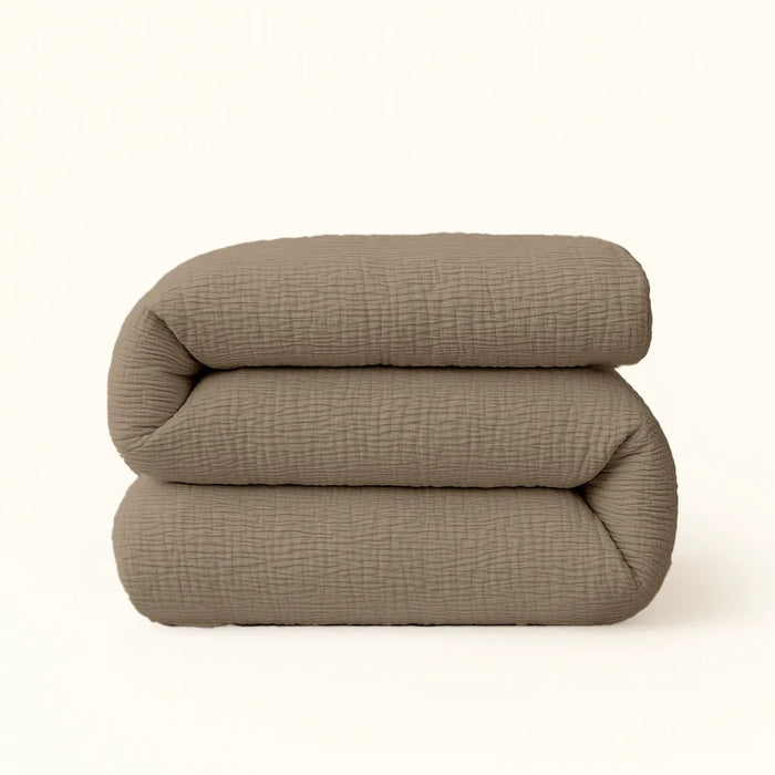 Mousseline Dekbed Taupe