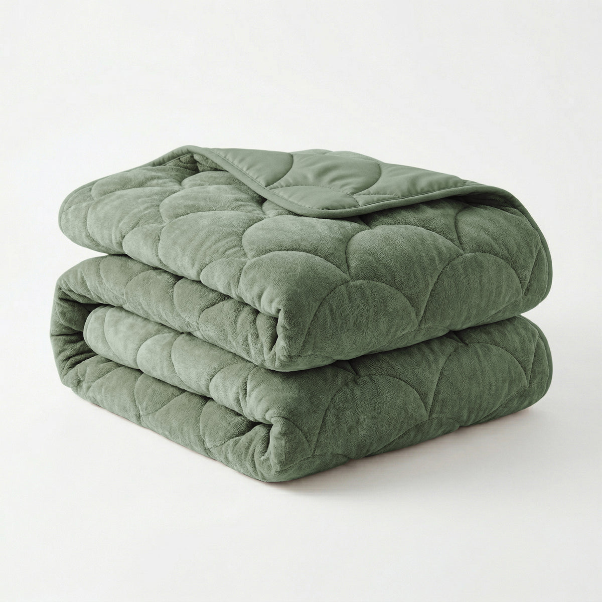 Chenille Velvet dekbed Hedge Groen, extra foto