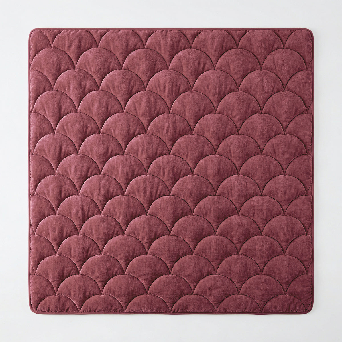 Chenille Velvet dekbed Burgundy, close-up van de stof