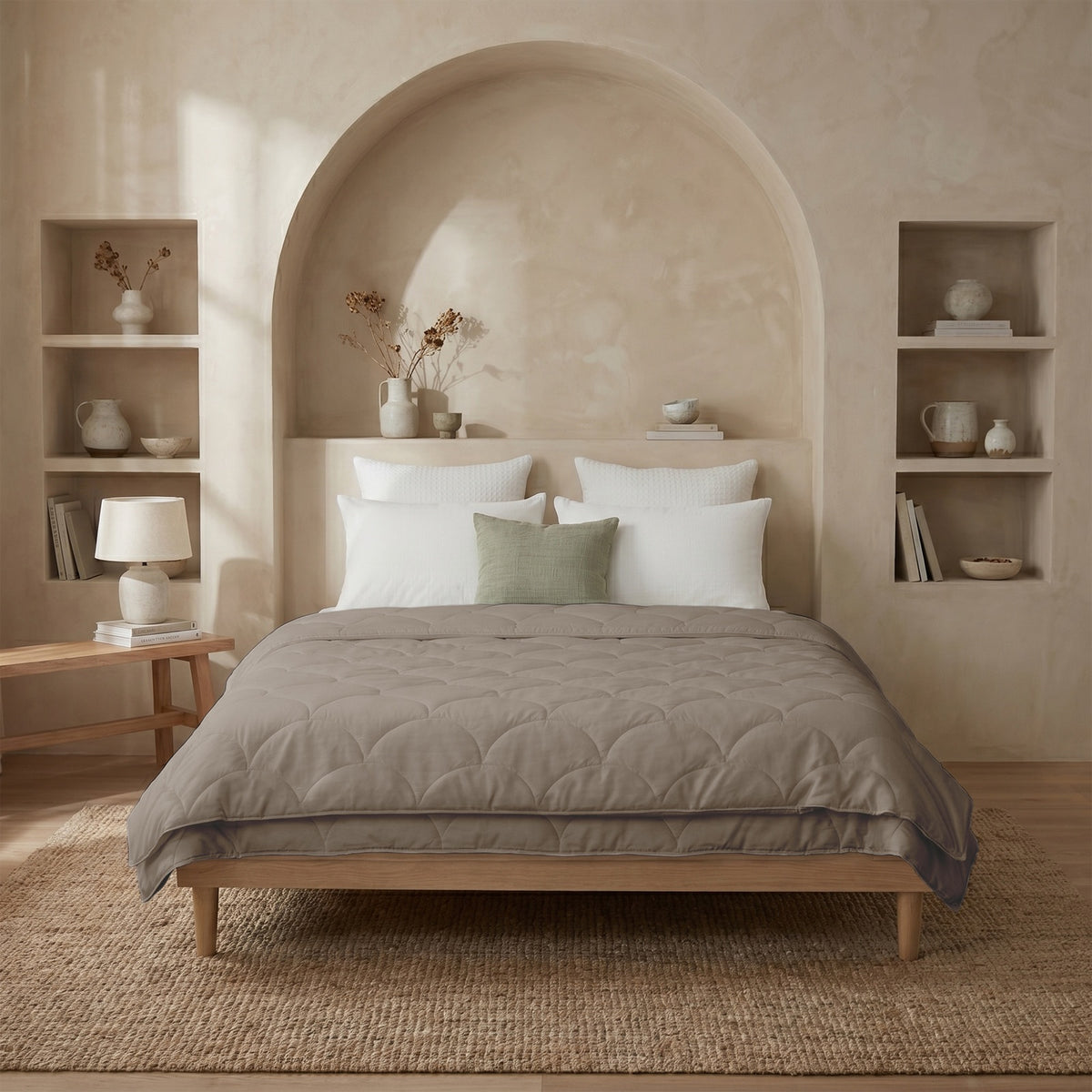 4 Seizoenen dekbed Taupe, extra foto