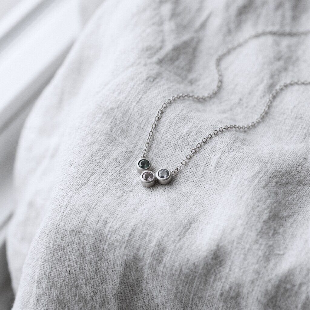 AURELIA geboortesteen ketting zilver