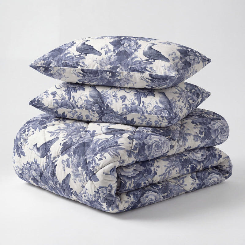 Nano Printed Dekbed Reverie Blue