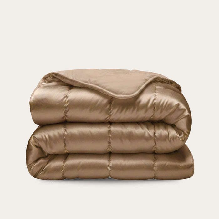 Satijn Dekbed Taupe