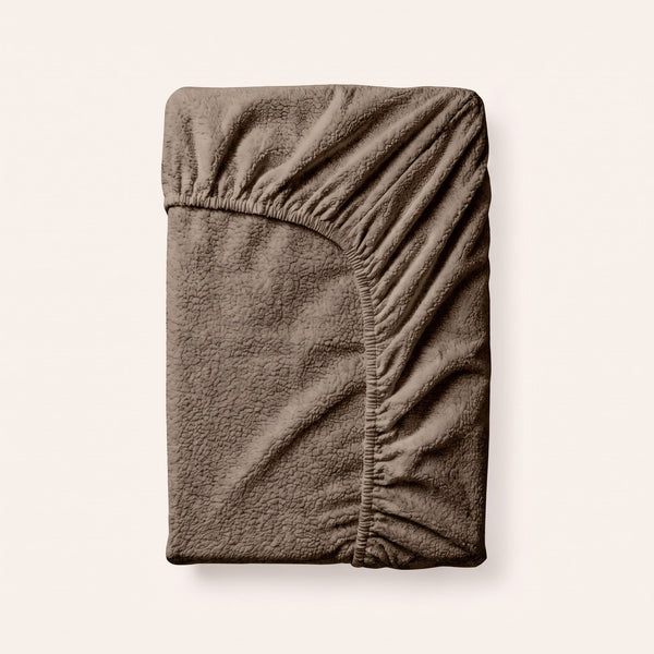 Teddy hoeslaken Taupe