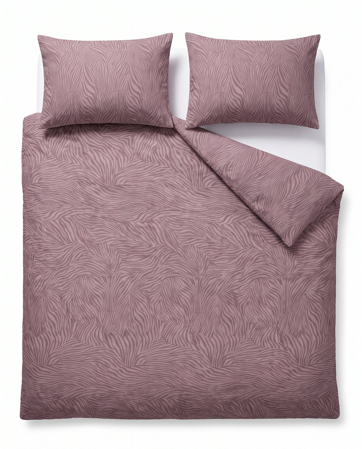 Nano Printed dekbed Burgundy Safari van bovenaf op bed