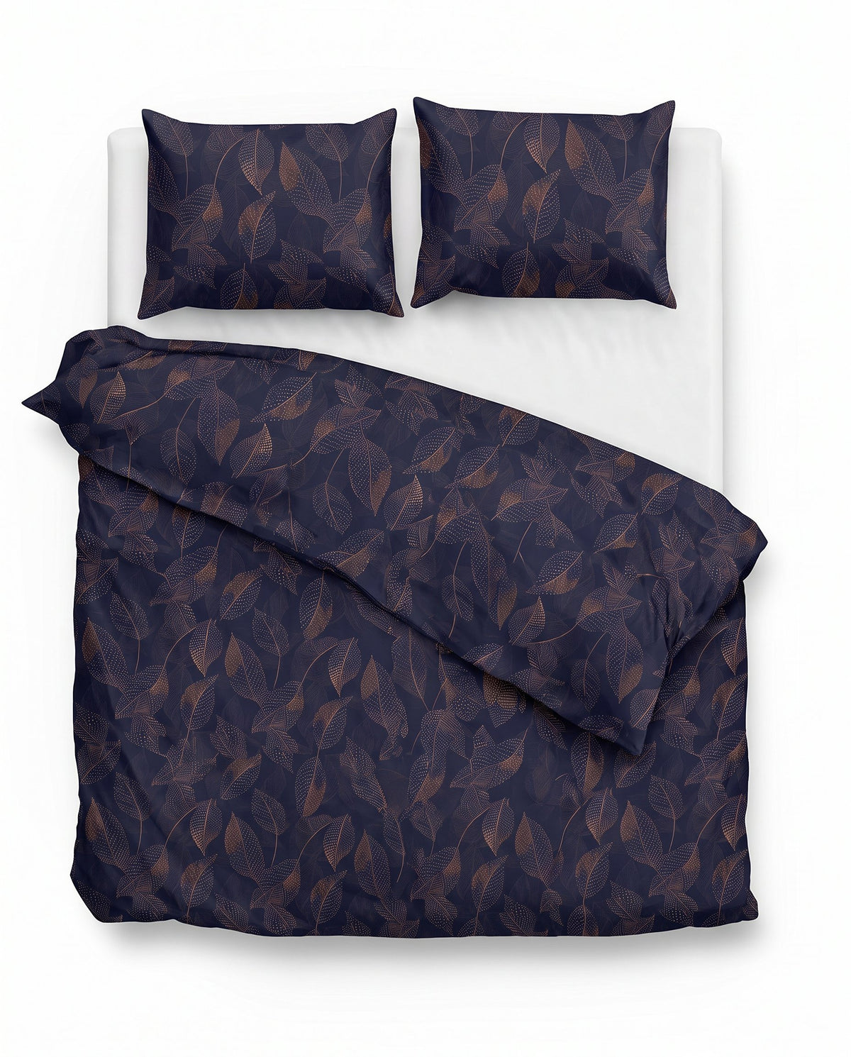 Nano Printed dekbed Dotted Petals van bovenaf op bed