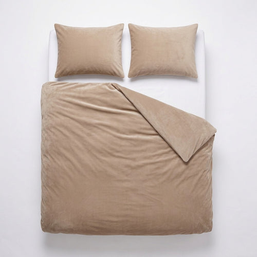Velvet Dekbedovertrek Beige
