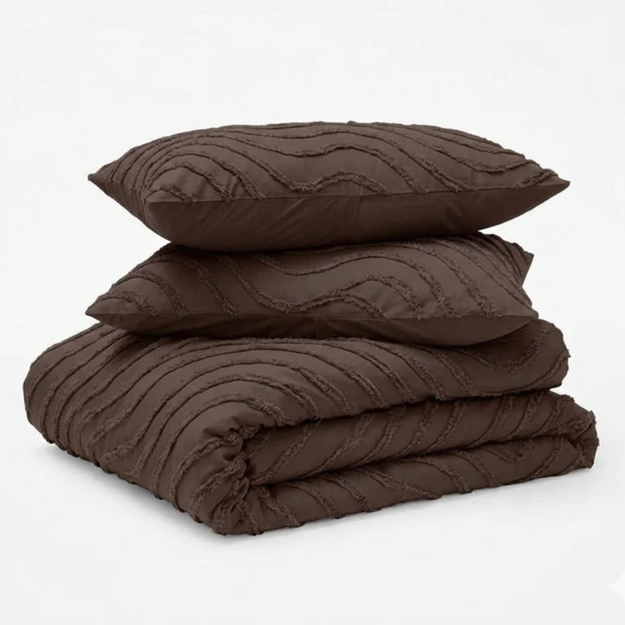 Tufted Waves Dekbed Bruin