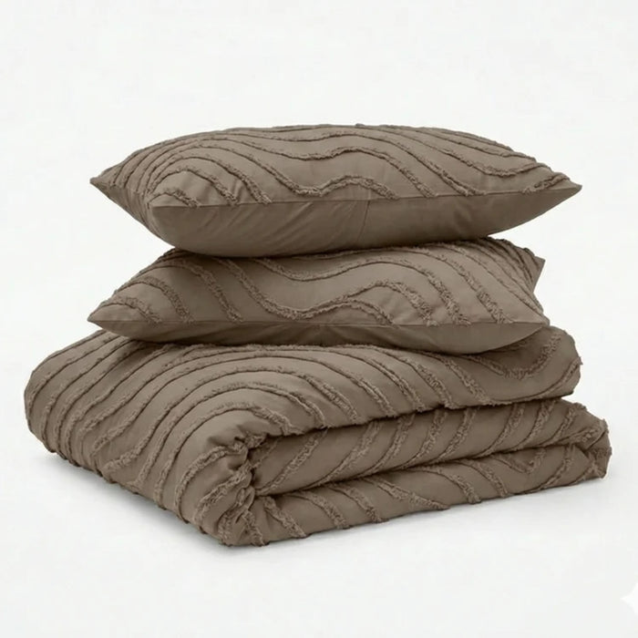 Tufted Waves Dekbed Taupe